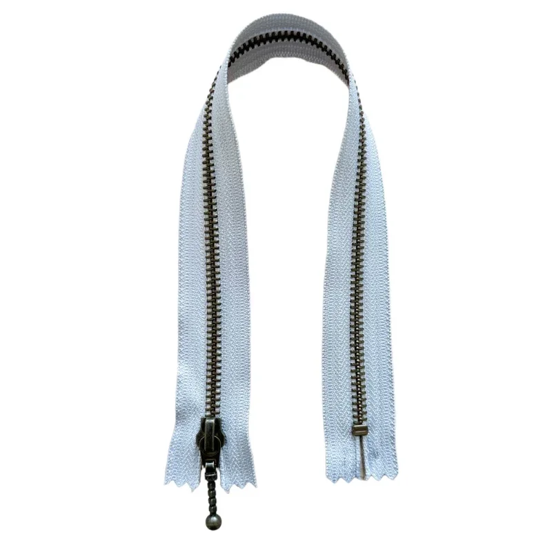 Kampanj YKK Fast Blixtlås Antik Mässing 6 mm 35 cm